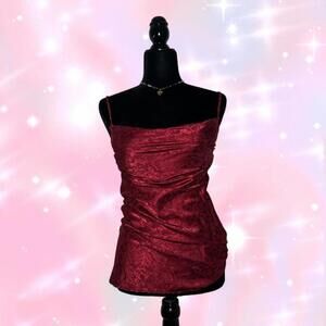 Princess Polly Red Spaghetti Strap Dress With Rose Print